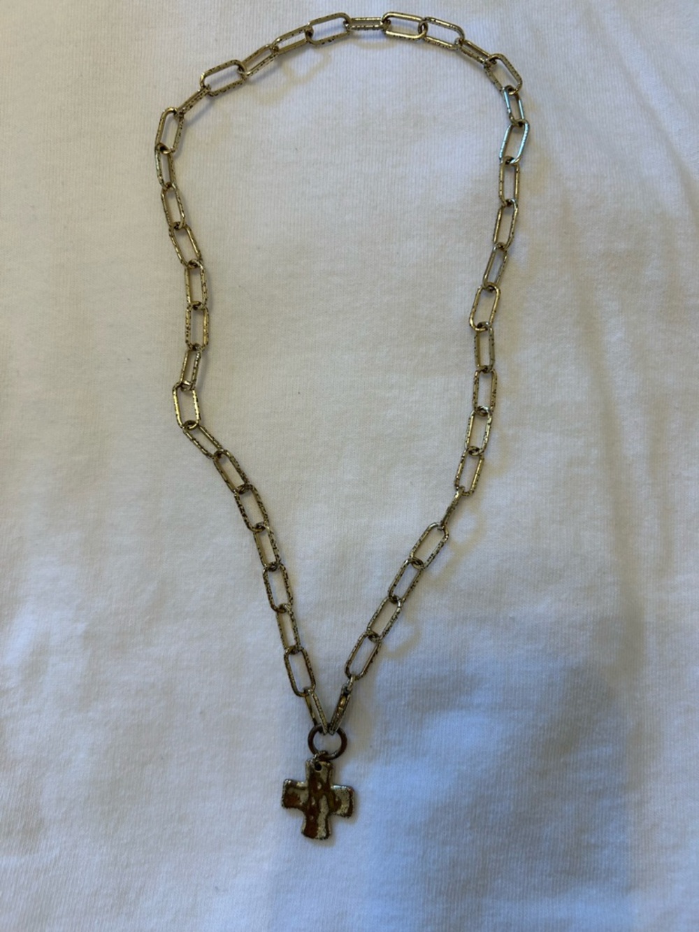 JAMES MICHELLE Chunky Chain Cross Necklace-Worn-So cute with other chains!